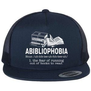 Abibliophobia The Fear Of Running Out Of Books Flat Bill Trucker Hat