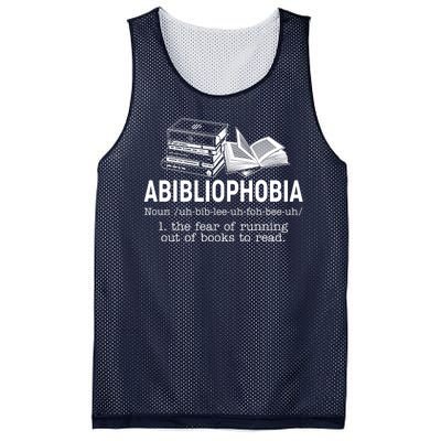 Abibliophobia The Fear Of Running Out Of Books Mesh Reversible Basketball Jersey Tank