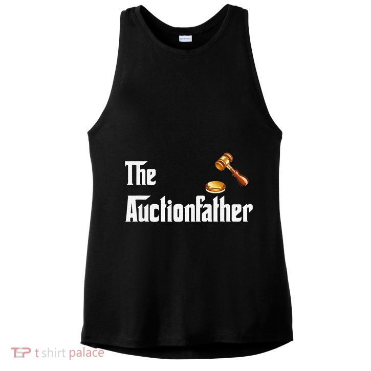 Auctioneer Tool Funny Humor Auctions Auctionfather Ladies PosiCharge Tri-Blend Wicking Tank