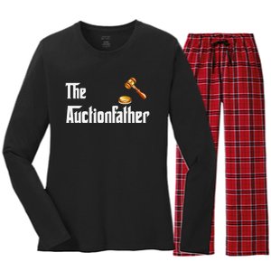 Auctioneer Tool Funny Humor Auctions Auctionfather Women's Long Sleeve Flannel Pajama Set 