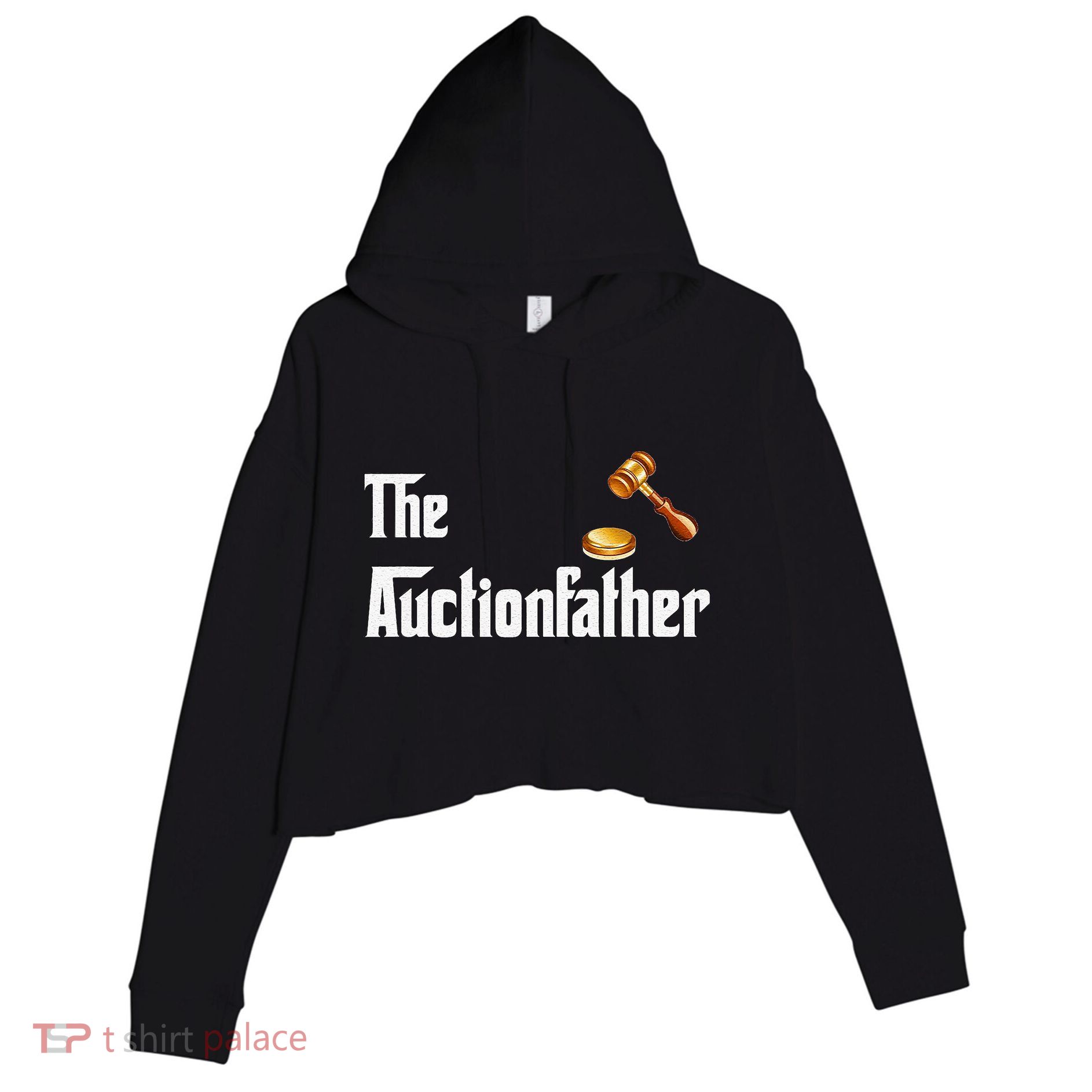 Auctioneer Tool Funny Humor Auctions Auctionfather Crop Fleece Hoodie