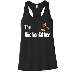 Auctioneer Tool Funny Humor Auctions Auctionfather Women's Racerback Tank