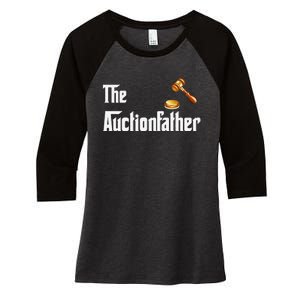 Auctioneer Tool Funny Humor Auctions Auctionfather Women's Tri-Blend 3/4-Sleeve Raglan Shirt