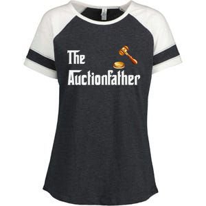 Auctioneer Tool Funny Humor Auctions Auctionfather Enza Ladies Jersey Colorblock Tee