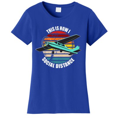 Airplane Themed Funny Gift Float Plane Born To Fly Airplanes Funny Gift Women's T-Shirt