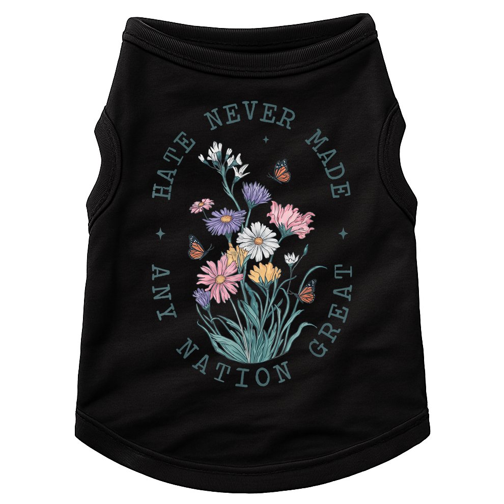 Anti Trump Floral Butterflies Democrat President Liberal Doggie Tank