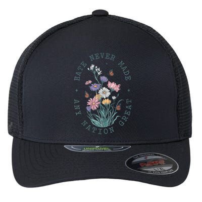 Anti Trump Floral Butterflies Democrat President Liberal Flexfit Unipanel Trucker Cap