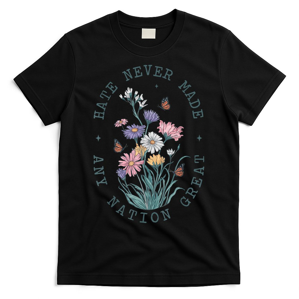 Anti Trump Floral Butterflies Democrat President Liberal T-Shirt
