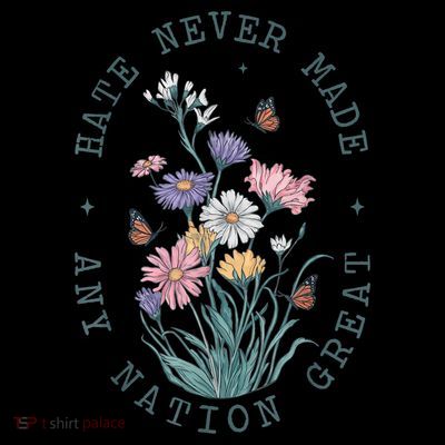 Anti Trump Floral Butterflies Democrat President Liberal T-Shirt