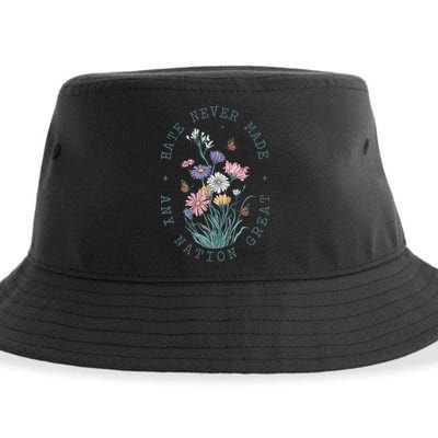 Anti Trump Floral Butterflies Democrat President Liberal Sustainable Bucket Hat