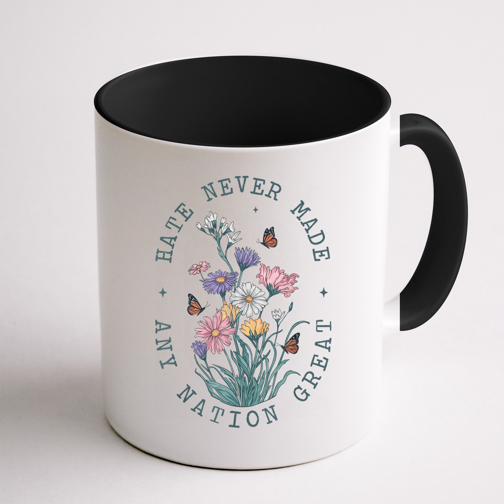 Anti Trump Floral Butterflies Democrat President Liberal Mug