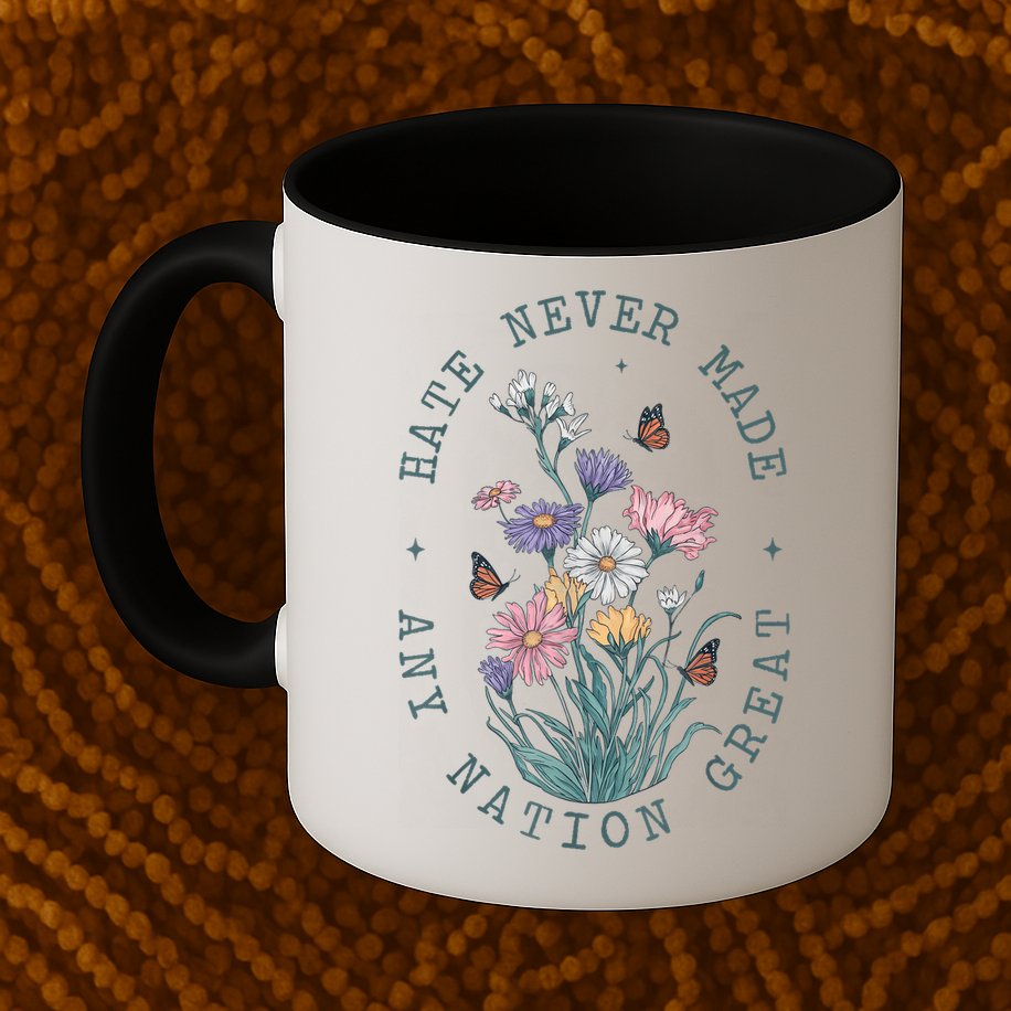 Anti Trump Floral Butterflies Democrat President Liberal Mug