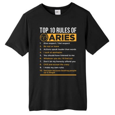 Aries Traits Facts Horoscope Zodiac Astrological Sign Gift Tall Fusion ChromaSoft Performance T-Shirt