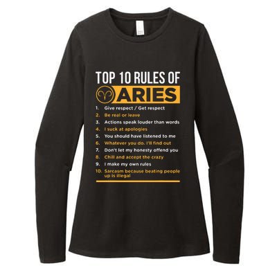 Aries Traits Facts Horoscope Zodiac Astrological Sign Gift Womens CVC Long Sleeve Shirt