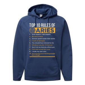 Aries Traits Facts Horoscope Zodiac Astrological Sign Gift Performance Fleece Hoodie