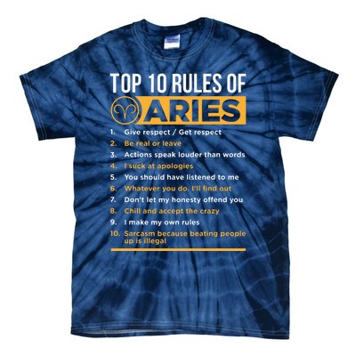 Aries Traits Facts Horoscope Zodiac Astrological Sign Gift Tie-Dye T-Shirt