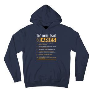 Aries Traits Facts Horoscope Zodiac Astrological Sign Gift Tall Hoodie