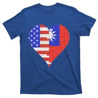 American Taiwanese Flag Heart Funny Gift T-Shirt