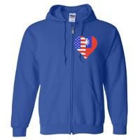 American Taiwanese Flag Heart Funny Gift Full Zip Hoodie