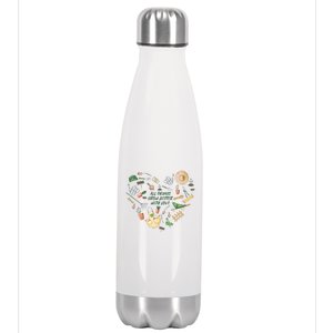 All Things Grow Better With Love Love Gardening Heart Stainless Steel Insulated Water Bottle