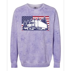 American Truck Gift Colorblast Crewneck Sweatshirt