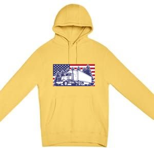 American Truck Gift Premium Pullover Hoodie