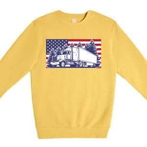 American Truck Gift Premium Crewneck Sweatshirt