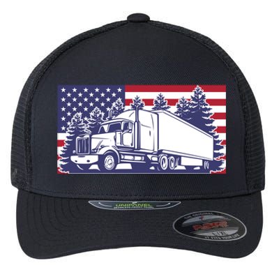 American Truck Gift Flexfit Unipanel Trucker Cap