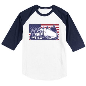 American Truck Gift Baseball Sleeve Shirt