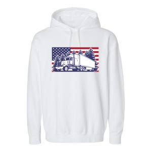 American Truck Gift Garment-Dyed Fleece Hoodie