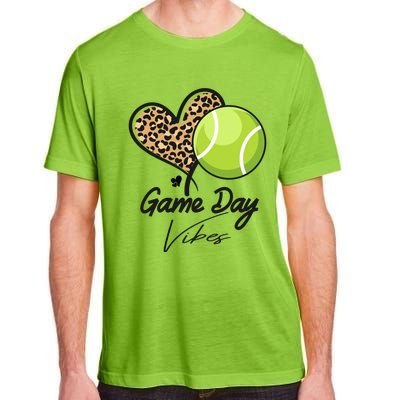 America Tennis Game Day Vibes Tennis Mom Leopard Gift Adult ChromaSoft Performance T-Shirt