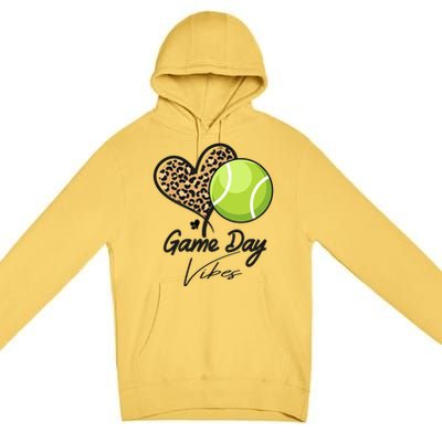 America Tennis Game Day Vibes Tennis Mom Leopard Gift Premium Pullover Hoodie