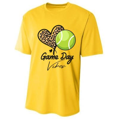 America Tennis Game Day Vibes Tennis Mom Leopard Gift Performance Sprint T-Shirt