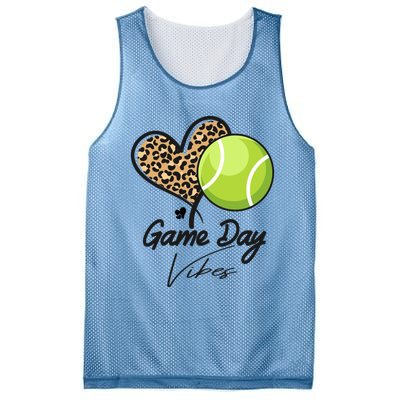 America Tennis Game Day Vibes Tennis Mom Leopard Gift Mesh Reversible Basketball Jersey Tank