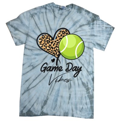 America Tennis Game Day Vibes Tennis Mom Leopard Gift Tie-Dye T-Shirt