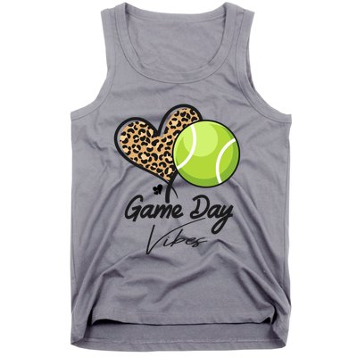 America Tennis Game Day Vibes Tennis Mom Leopard Gift Tank Top