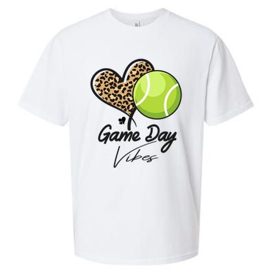 America Tennis Game Day Vibes Tennis Mom Leopard Gift Sueded Cloud Jersey T-Shirt