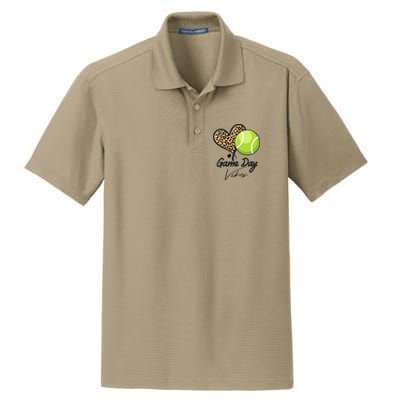 America Tennis Game Day Vibes Tennis Mom Leopard Gift Dry Zone Grid Polo