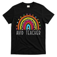 AVID Teacher Gifts Boho Rainbow Back To School Appreciation T-Shirt