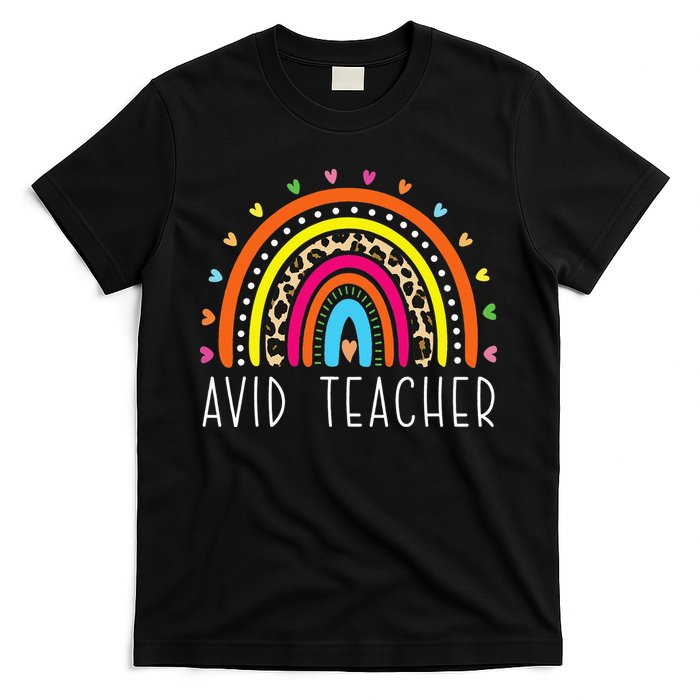 AVID Teacher Gifts Boho Rainbow Back To School Appreciation T-Shirt