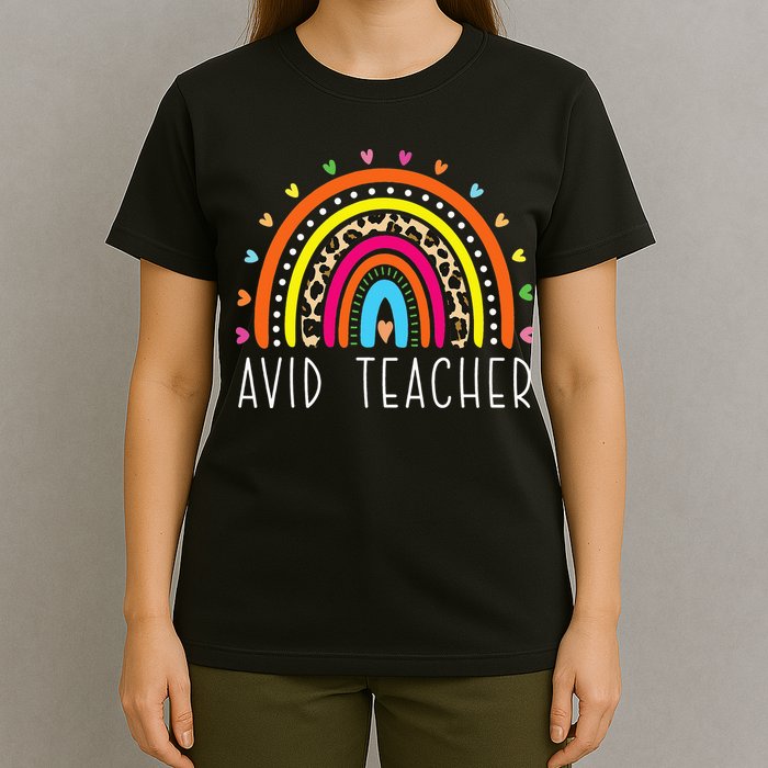 AVID Teacher Gifts Boho Rainbow Back To School Appreciation T-Shirt