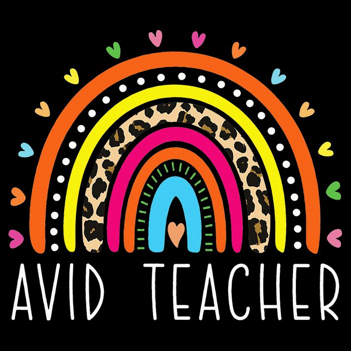 AVID Teacher Gifts Boho Rainbow Back To School Appreciation T-Shirt