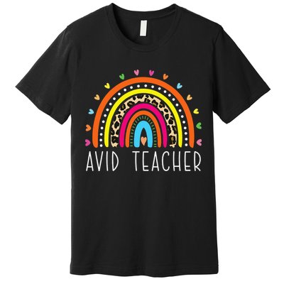 AVID Teacher Gifts Boho Rainbow Back To School Appreciation Premium T-Shirt