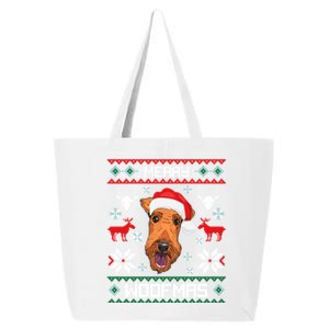 Airedale Terrier Gift For Merry Christmas Woofmas Clothes Gift 25L Jumbo Tote