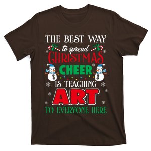 Art Teacher Gift Ugly Sweater Christmas Cheer Artist T-Shirt