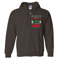 Art Teacher Gift Ugly Sweater Christmas Cheer Artist Full Zip Hoodie