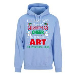 Art Teacher Gift Ugly Sweater Christmas Cheer Artist Unisex Surf Hoodie