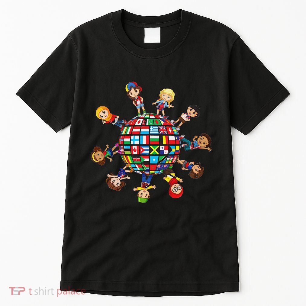 Around The Globe Cultural Diversity Flags Of The World Tall T-Shirt
