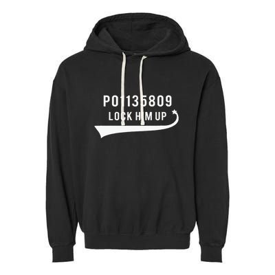 Anti Trump GA Booking Number Fulton County Jail Lock Him Up Garment-Dyed Fleece Hoodie