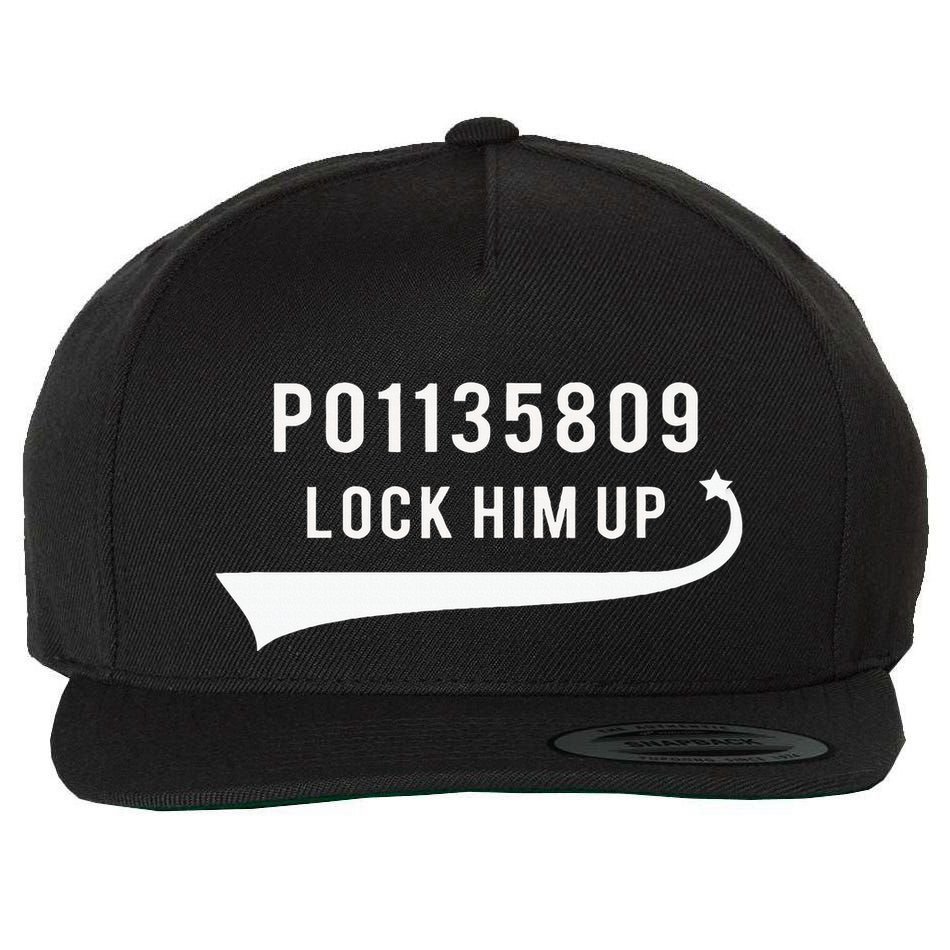 Anti Trump GA Booking Number Fulton County Jail Lock Him Up Wool Snapback Cap